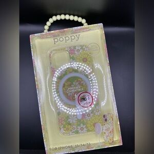 XO POPPY Floral iPhone Case with MagSafe Compatibility - IPhone 15/14/13